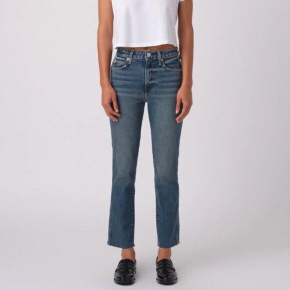 AMO Chloe Crop Jean Raw Hem in Kismet